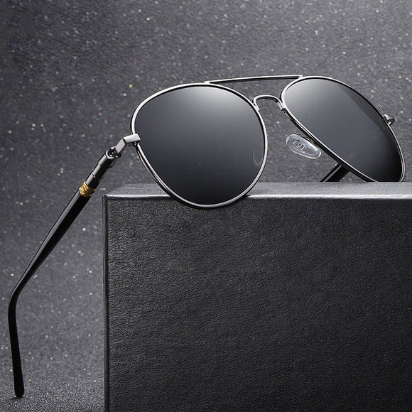 Designer Polarized Pilot Sunglasses
