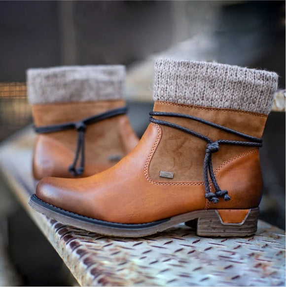 Womens Zip Winter Ankle Boots