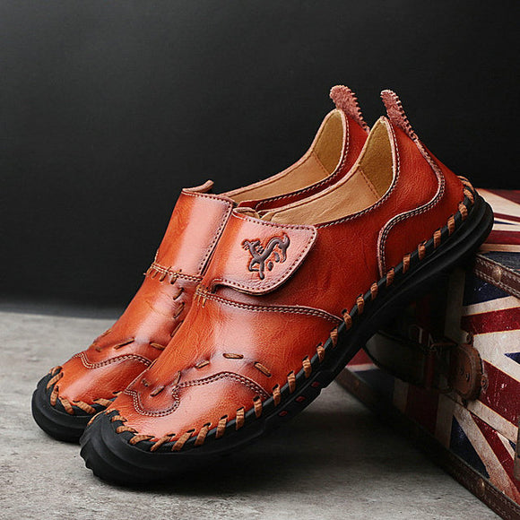 Genuine Leather Velcro Breathable Handmade Moccasins