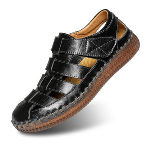 Genuine Leather Hand Stitching Woven Sandals