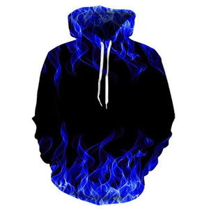 3D Flame Plus Size Hoodies