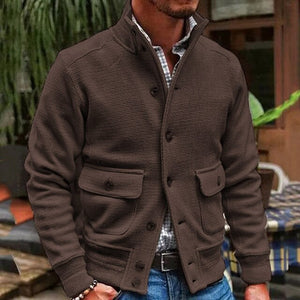 Fashion Stand Collar Casual Jacket