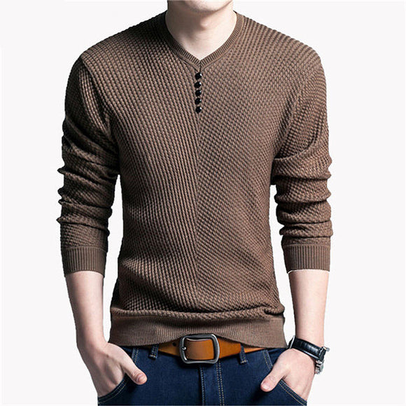 Casual V-Neck Knitted Sweaters