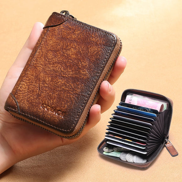 Rfid Genuine Leather Card Wallet
