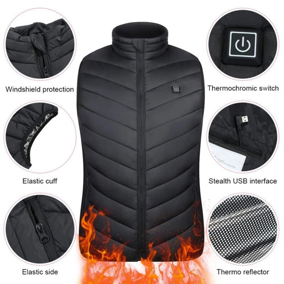 Fashion Mens USB Heated Winter Vest