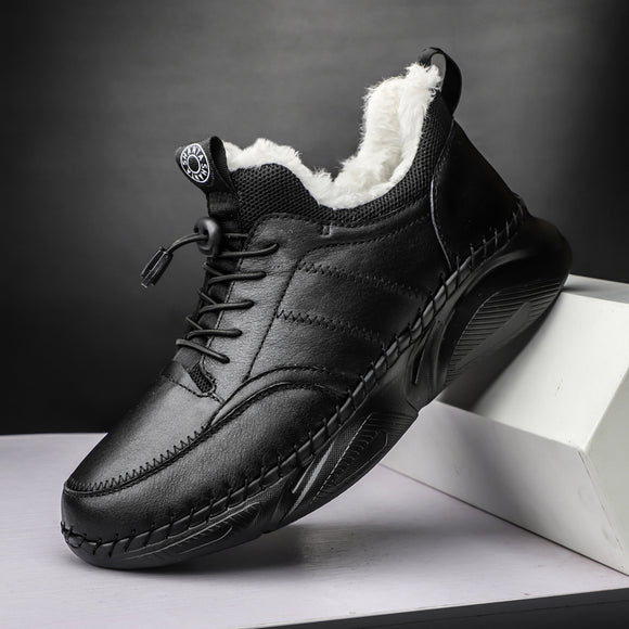 Genuine Leather Plush Snow Shoes