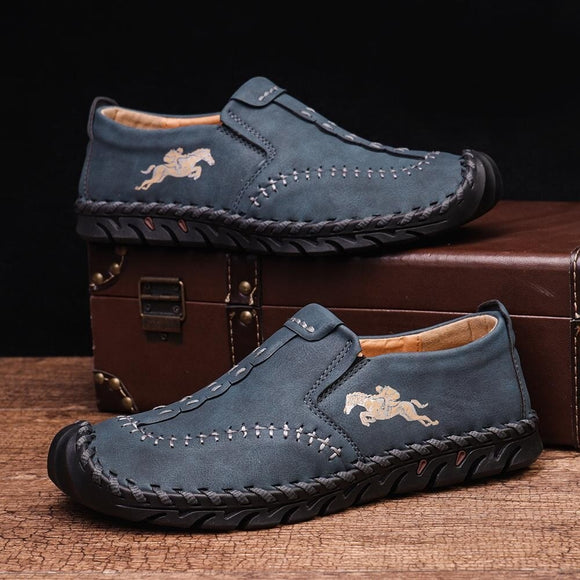 Split Leather Mens Casual Loafers