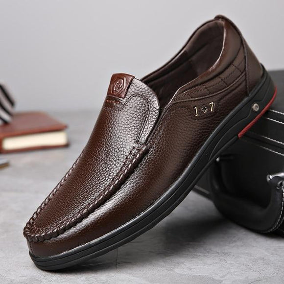 Genuine Leather Slip On Business Shoes