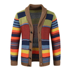Spell Color Mens Knitted Cardigan