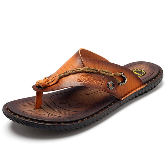 Leather Comfortable Soft Flip Flops