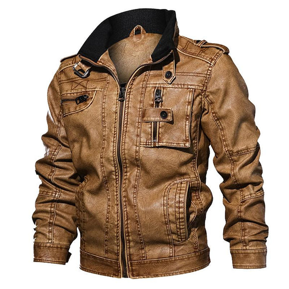 Faux Leather Bomber Jackets