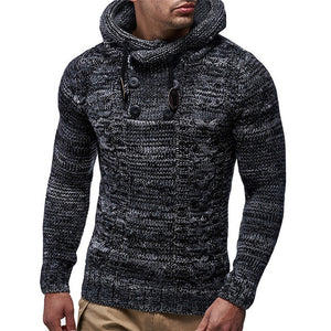 Warm Hooded Knitted Pullovers