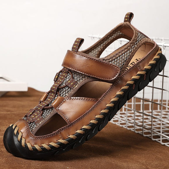 Genuine Leather Hand Stitching Sandals