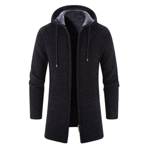 Long Thick Warm Hooded Cardigan