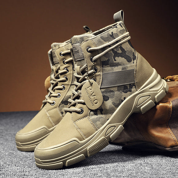 High Top Camouflage Desert Boots