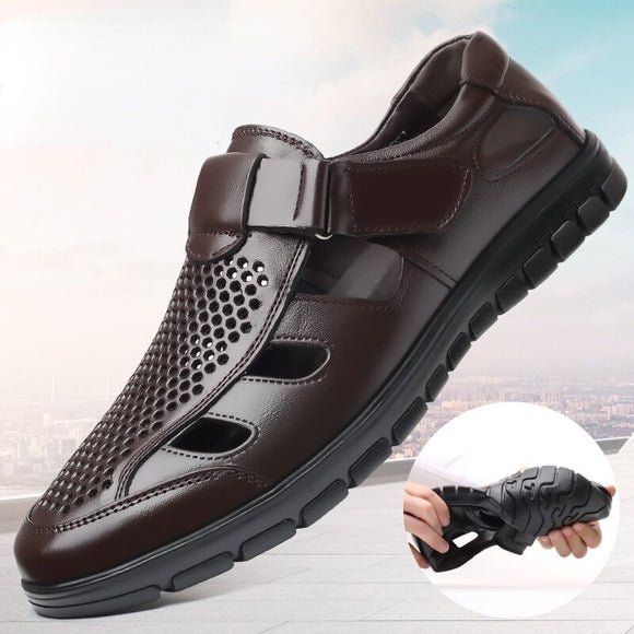 Genuine Leather Summer Hollow Shoes