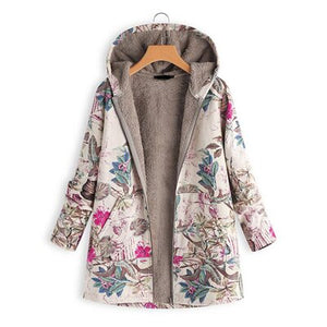 Womens Floral Hooded Jacket
