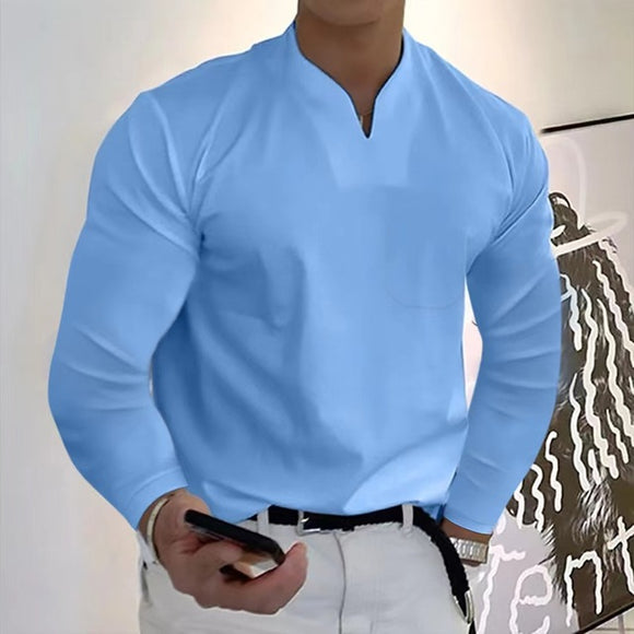 Fashion V-neck Long Sleeve Shirt