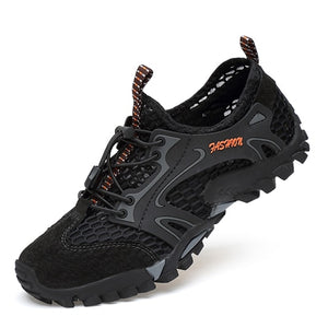 Suede Leather Breathable Mens Hiking Shoes