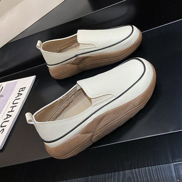 Womens Platform Casual Loafers