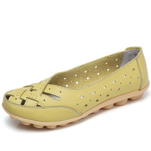 Womens Spring Leather Flats