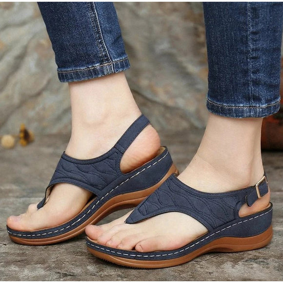 Womens Clip Toe Platform Beach Shoes