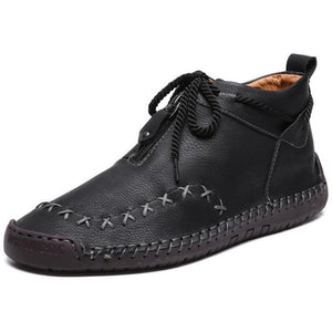 Hand Stitching Soft Casual Leather Boots