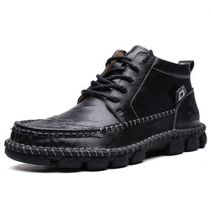 Split Leather Mens Ankle Boots
