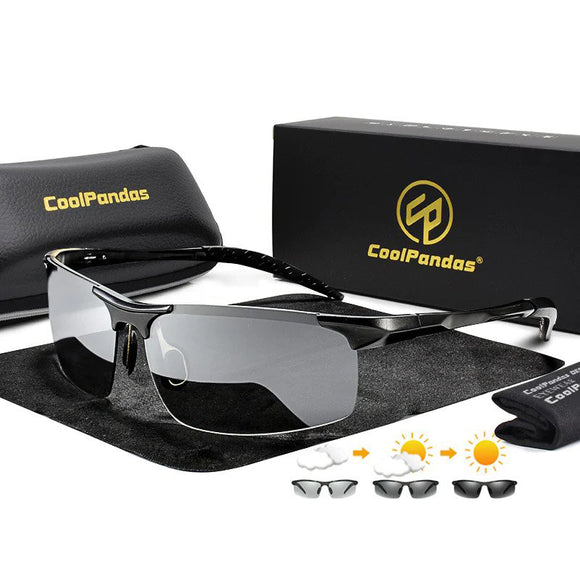Aluminum Rimless Photochromic Sunglasses