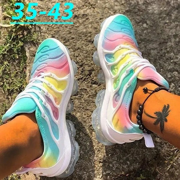 Fashion Rainbow Color Womens Sneaker
