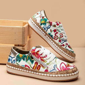 Floral Printed Womens Casual Shoes